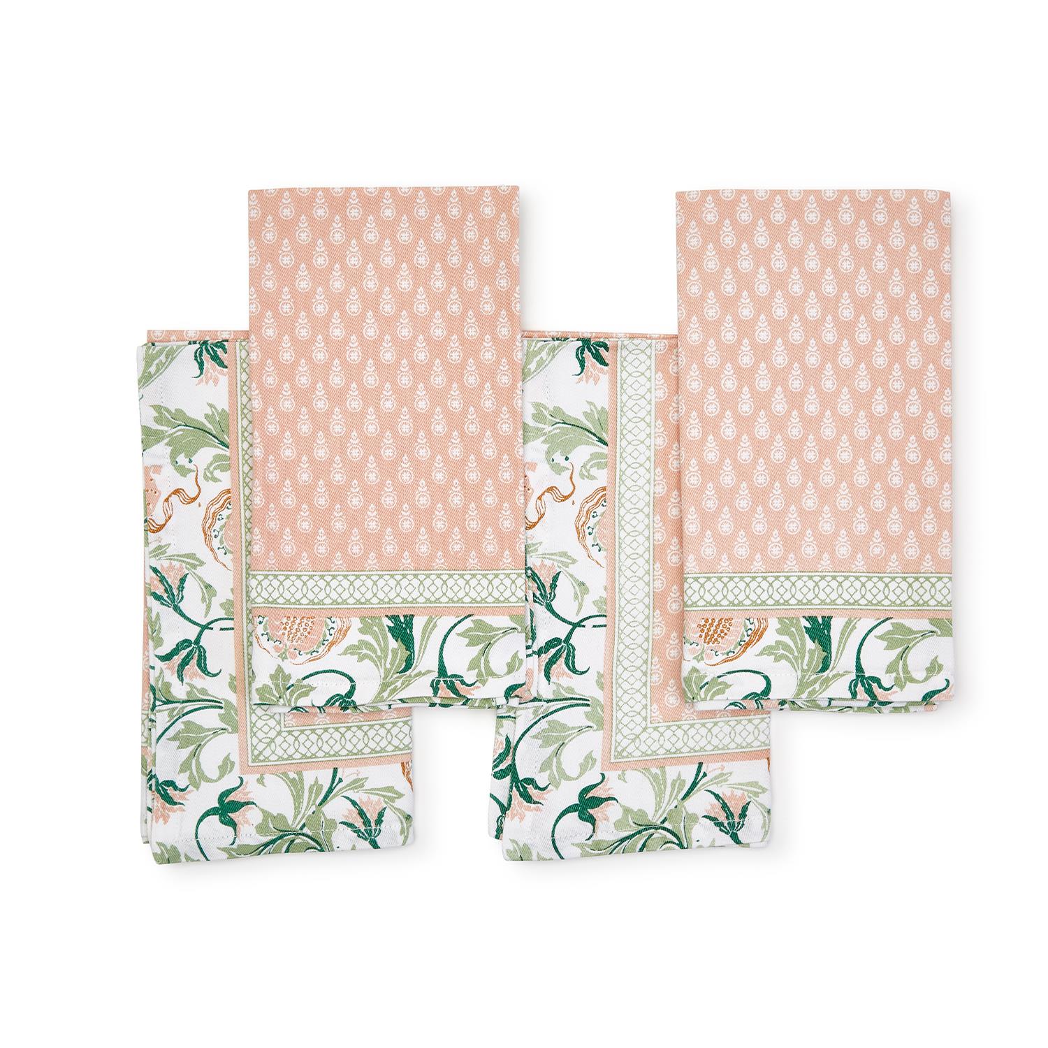 Pink & Green Cloth Napkins