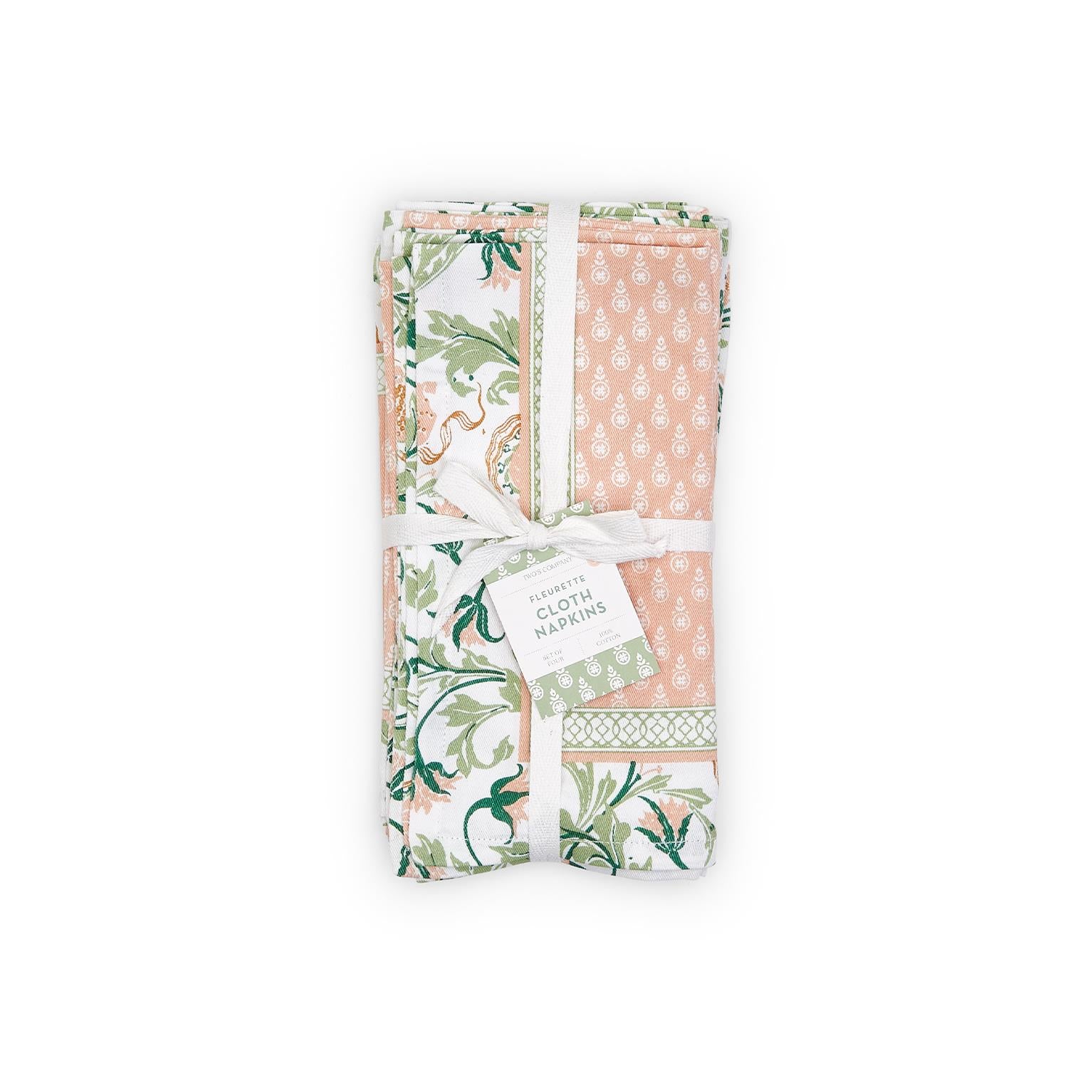 Pink & Green Cloth Napkins